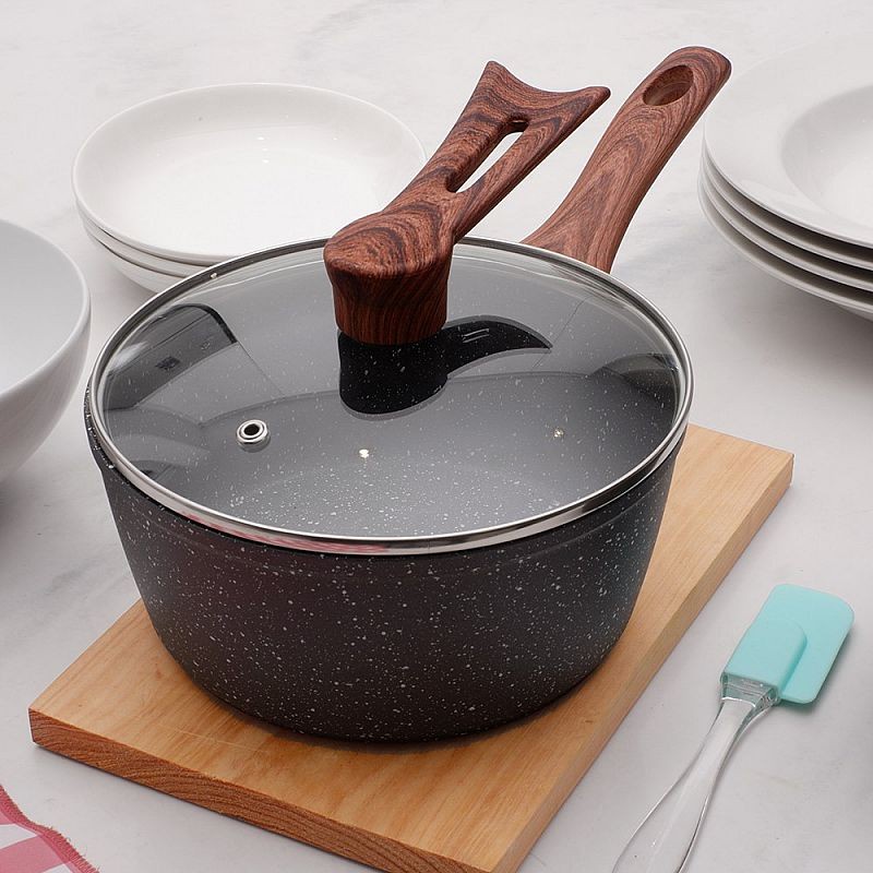 IDEALIFE Saucepan Cookware - Panci Saus Serbaguna dengan Tutup Kaca