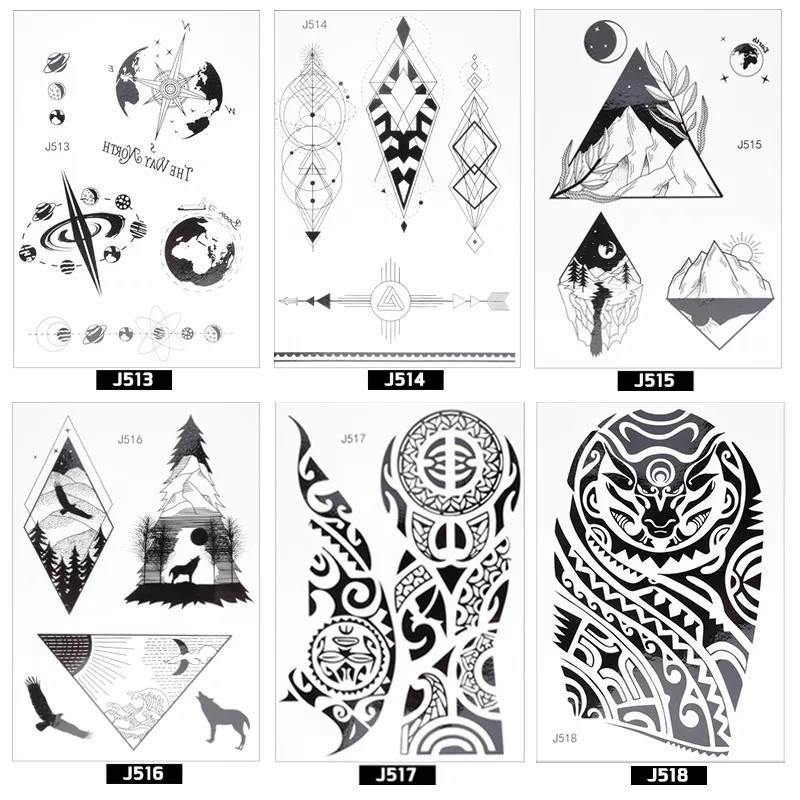 Tatto temporer Bahan tebal Premium ESKIMO MODEL J