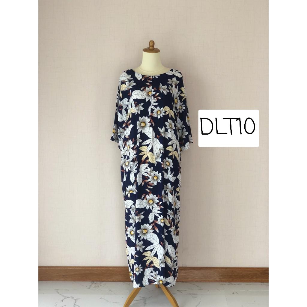 Daster Rayon Habel / DASTER POLKA Longdress, Lengan raglan 3/4-5