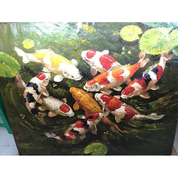 lukisan ikan Koi Palet