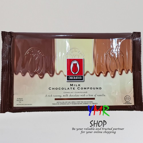 Tulip MILK Chocolate Compound Premium Bahan Kue 1Kg Coklat Batang Batangan Cokelat