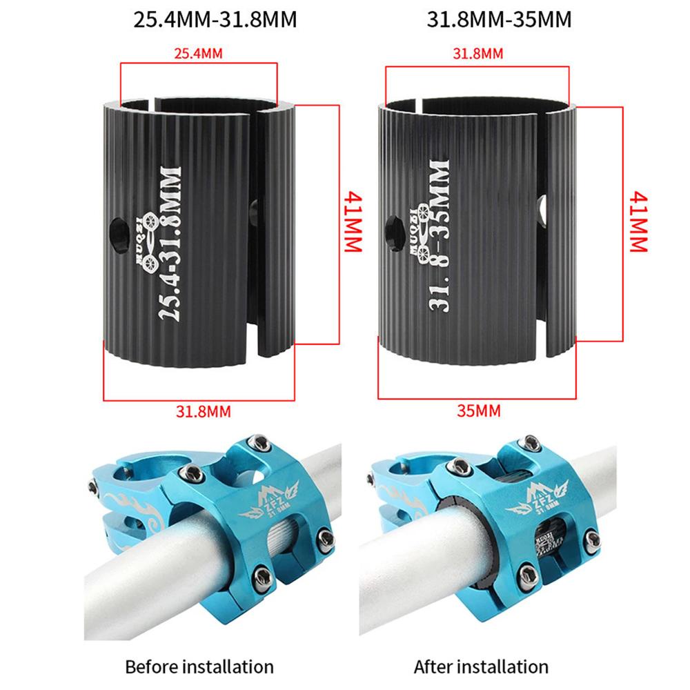 Lanfy Stang Sepeda Konversi Shim Sepeda Road Bike Bicycle Stem Instalasi 31.8mm Ke 35mm 25.4mm Ke 31.8mm Reducer Spacer