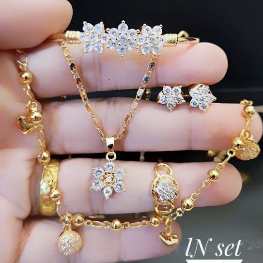 Xuping set perhiasan anak lapis emas 18k 2519l