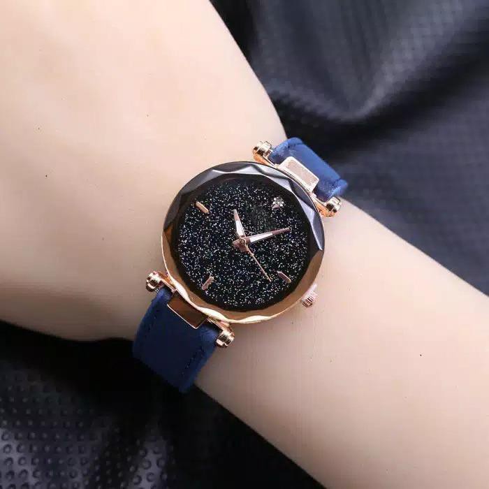 JAM TANGAN WANITA KULIT KACA BELIMBING GROSIR IMPORT MURAH MAGNET ✅COD FREE BATERAI RB001