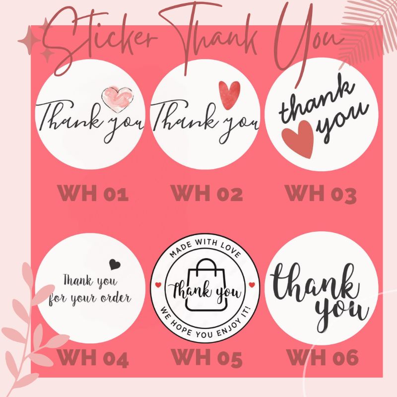 

Stiker Thank You / Stiker Olshop Murah (white edition)