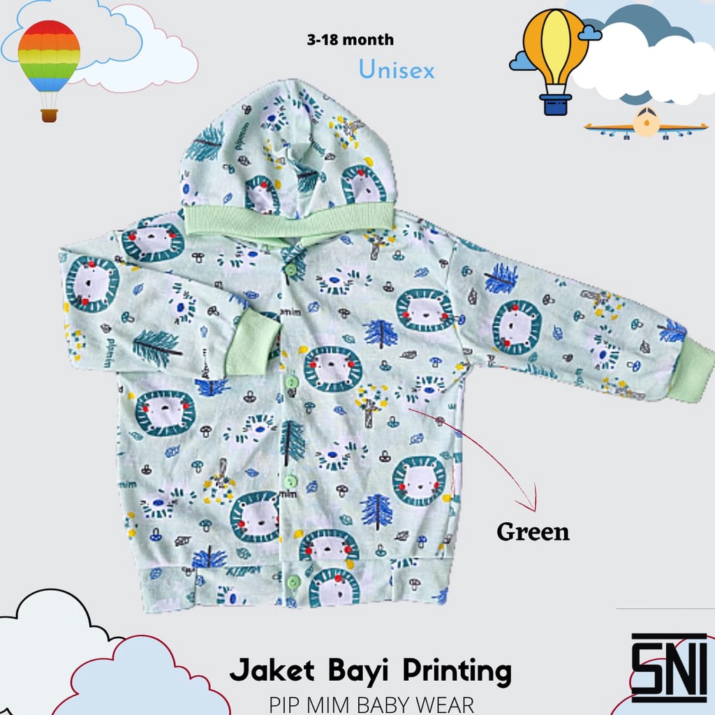 Jaket Premium Sweater Bayi 3 - 12 Bulan merk SNI PIP MIM