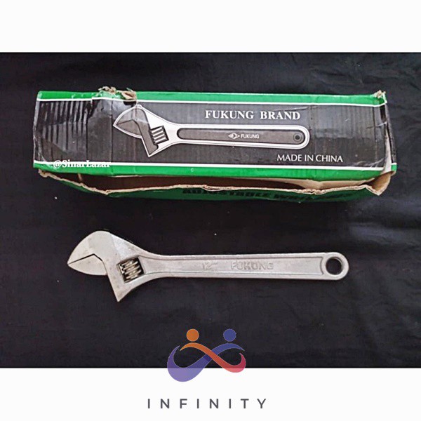 KUNCI INGGRIS FUKUNG 18" KUNCI BACO ADJUSTABLE WRENCH 18 INCHI SERBAGUNA INF
