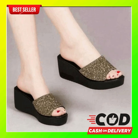 Sofiya Original 100% Import A7988 37-Sendal Jepit Wedges Wanita Terbaru Wedges Sedang Casual Kekinia