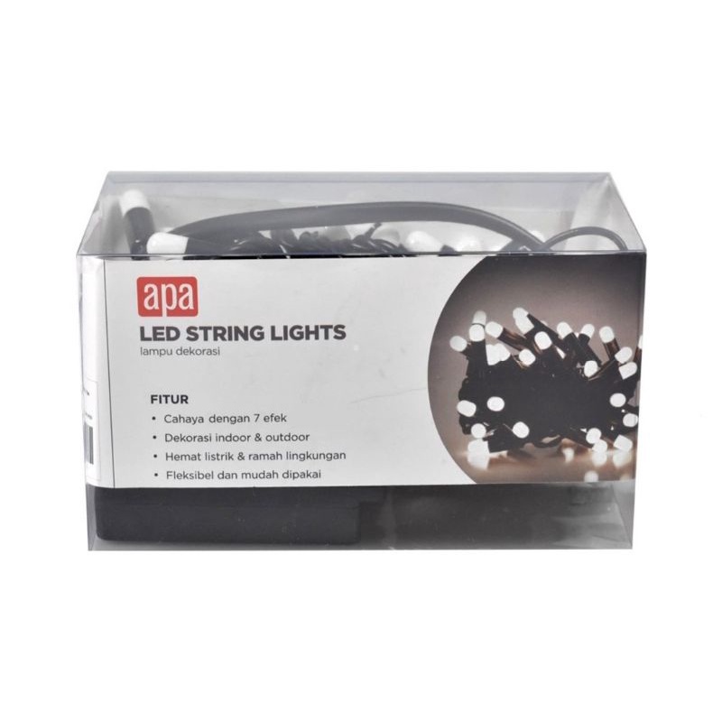 APA Lampu LED String Panjang 5 Meter Warna Putih