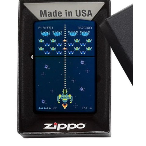 Zippo Original USA 49114 Pixel Game - Garansi Resmi