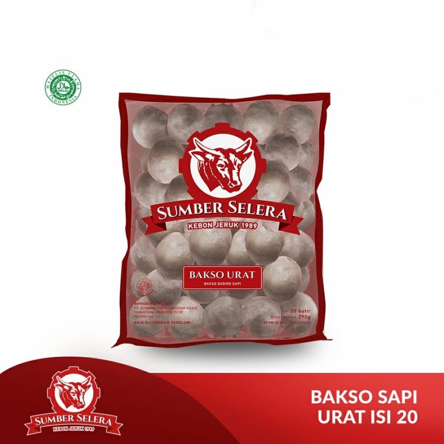 BAKSO URAT SUMBER SELERA 290GR BASO DAGING SAPI BEEF MEATBALL 20PCS HALAL