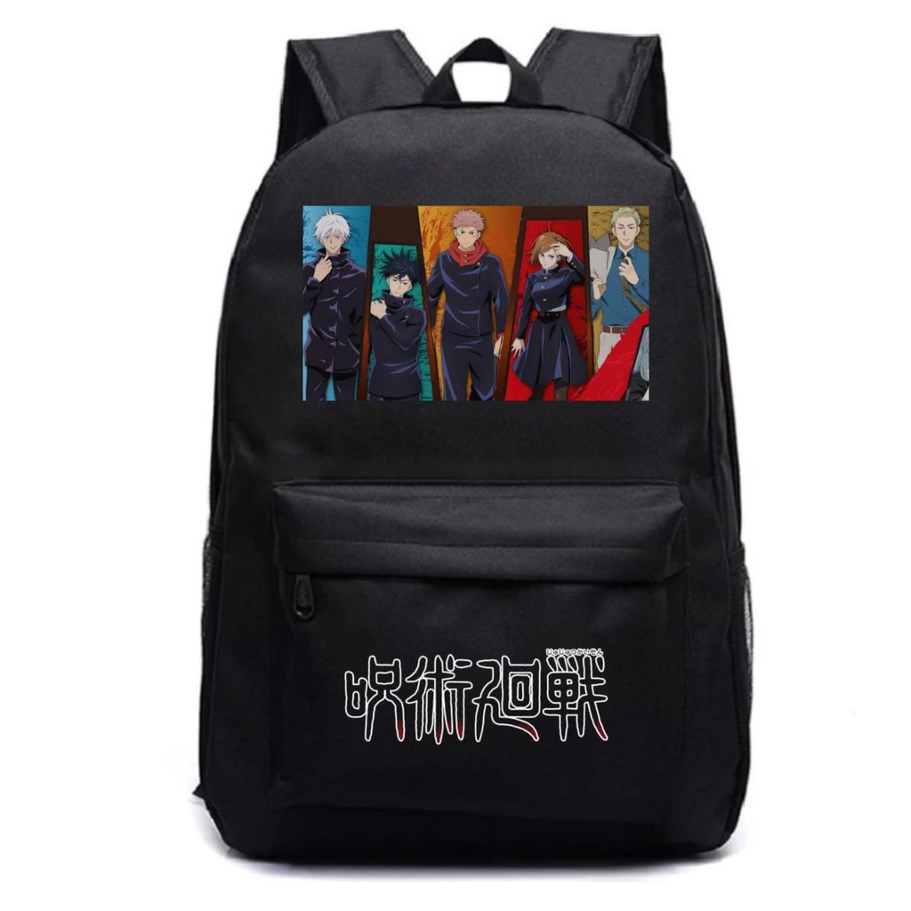 tas anime jujutsu kaisen backpack tas sekolah ada slot laptonya