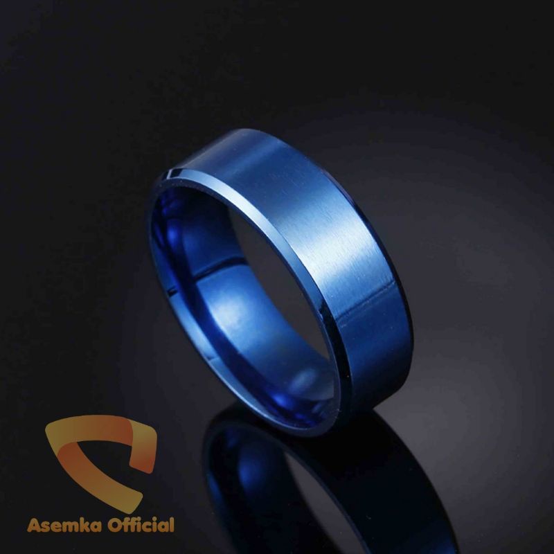 Cincin titanium blue kualitas premium