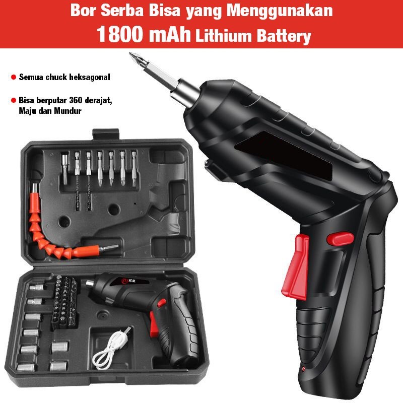 Bor Portable Multifungsi Mesin Obeng 25in1 Drill Mini Tool Box