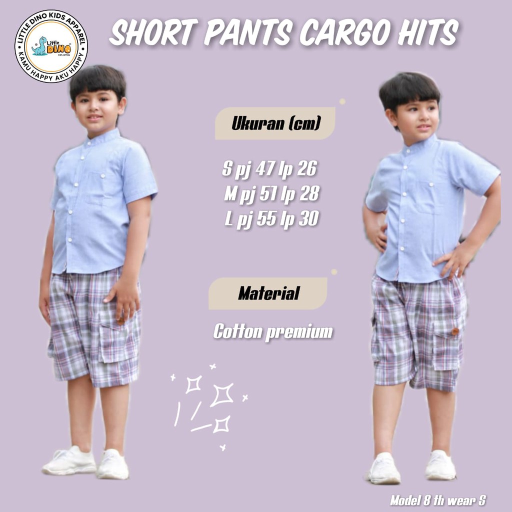 Celana Hits Kotak Junior - Celana Pendek Kotak - Celana Cargo Kotak - Celana Cargo - Celana Pendek
