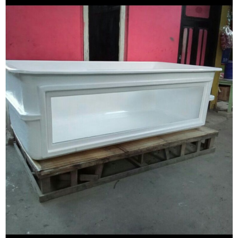 Bak ikan Fiber Kolam Ikan Persegi uk 200x100x70 CM