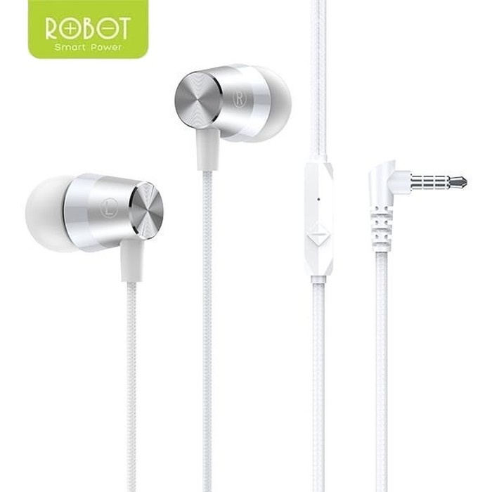 Headphone ROBOT RE101S RE 101S  Earphone Headset 1.2m Subwoofer Bass Metal Handsfree