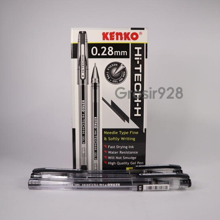 

づ (Per 12) Pen Gel Kenko Hi Tech 0.28 mm / Pulpen / Pena Gel / Needle Pen ↰