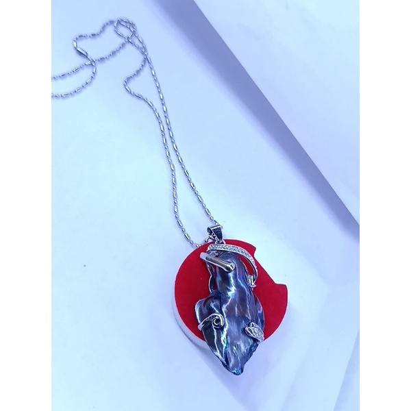 Kalung Liontin mutiara barok tawar murah / liontin mutiara asli / kalung mutiara murah / mutiara taw
