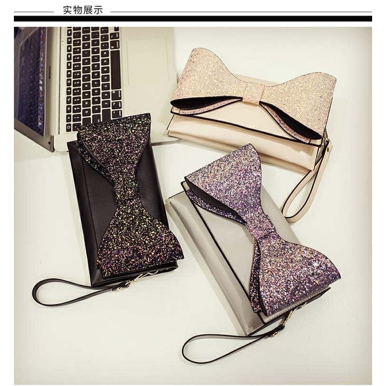 CR 7669 RISCE TAS CLUTCH PESTA GLITTER PITA IMPORT WANITA CEWEK PEREMPUAN JAKARTA BATAM