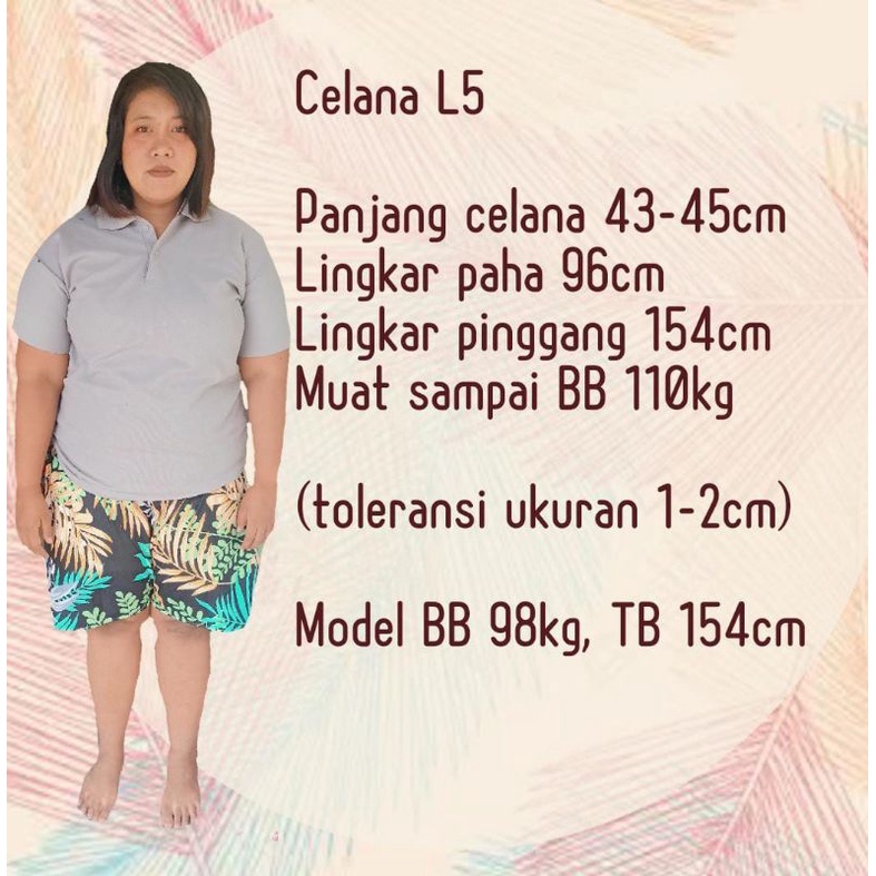 Celana pendek jumbo (MUAT SAMPAI BB 110KG)