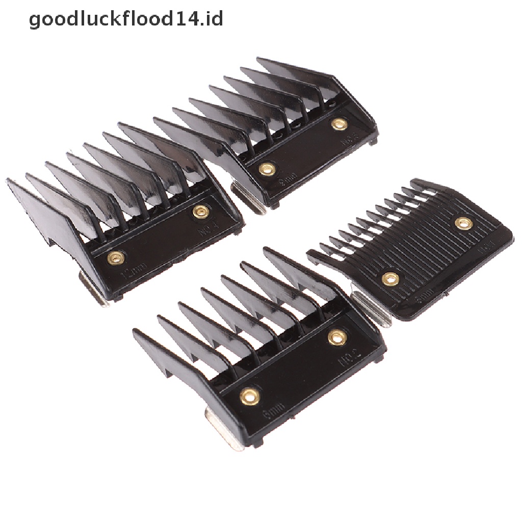 [OOID] 4Pcs Universal Cut Clipper Limit Comb Guide Attachment Size Barber Replacement ID