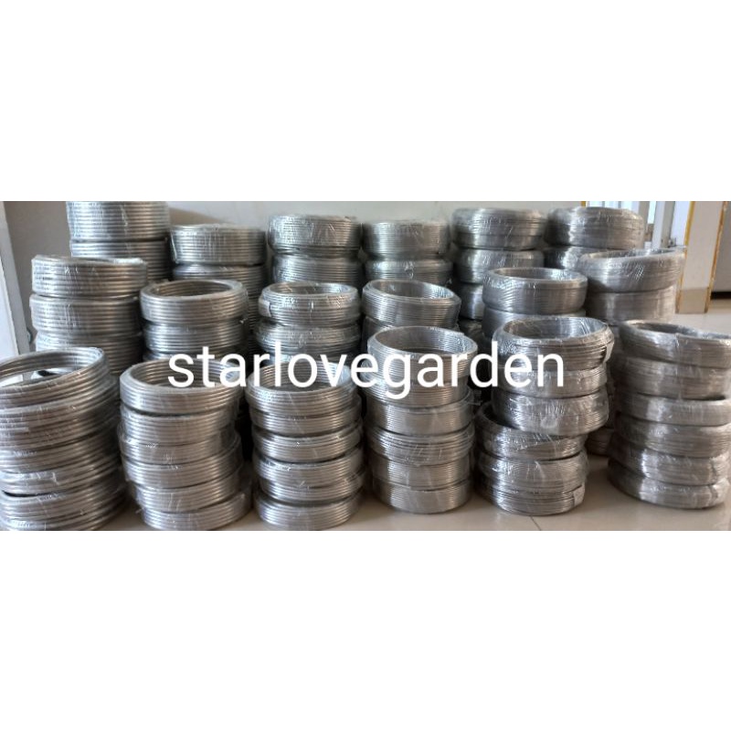 Kawat Alumunium 1/4kg per roll - kawat bonsai ukuran 1mm - 6 mm