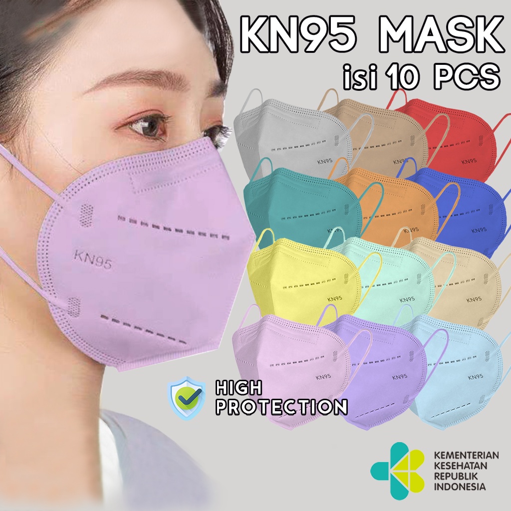 BARU Masker KN95 5ply Earloop 10Pcs Disposable FaceMask BNP EVO Adult 5ply BFE 95% N95 izin kemenkes Masker Dr.itc