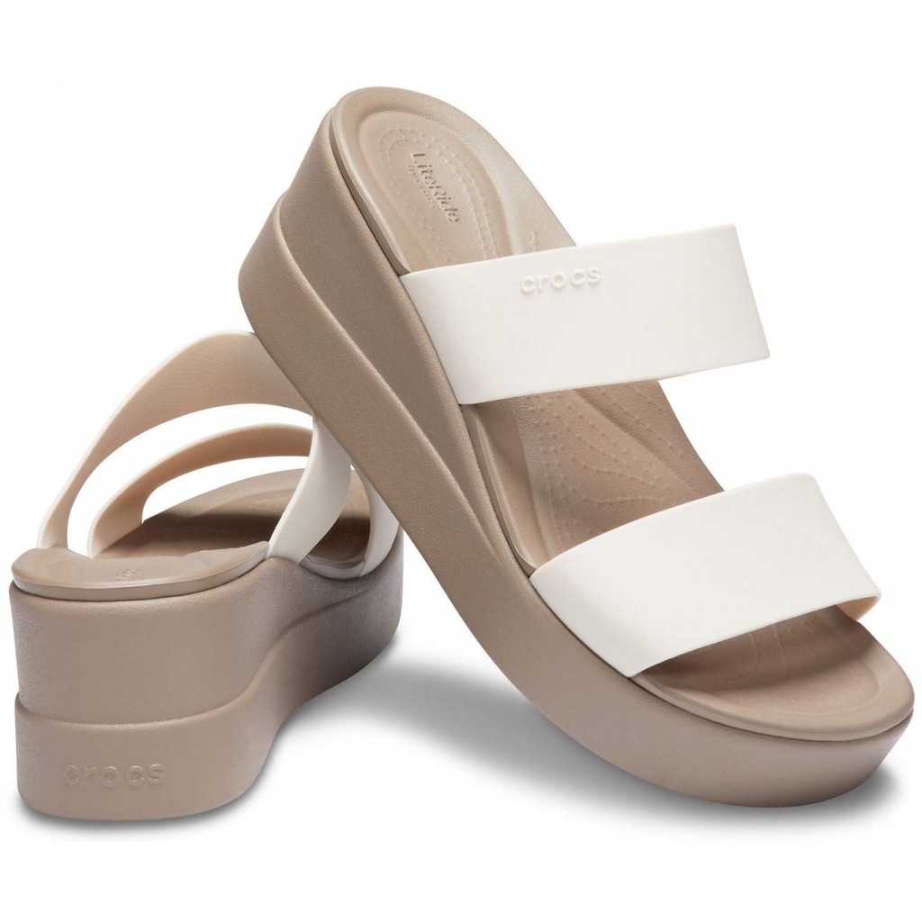 Crocs / Crocs Brooklyn Mid Wedge / Sandal Wedges / Sandal Crocs / Crocs Wanita / Crocs Wedges / Selop Wanita