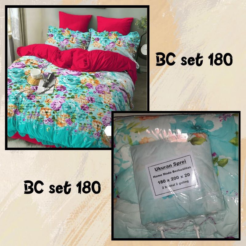Set Bedcover Homemade Shabby Blue