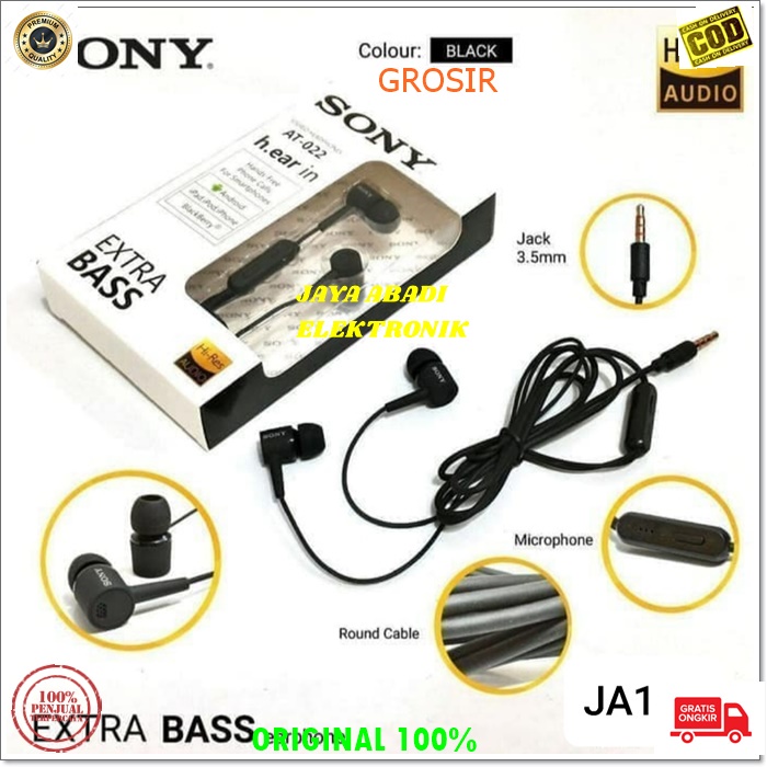 J188 ORIGINAL SONY HEADSET HP JACK 3.5MM IN EAR HANDSFREE STEREO DOBEL BASS EARPOD HEADSET HANDSFREE HEADPHONE EARPHONE MUSIC VOKAL AUDIO SOUND EARPOD MEGA BAS AUDIO SUARA JERNIH DAN NGEBASS BISA UNTUK TELPON DAN MUSIK BISA KE JENIS SEGALA HP TAB PC LAPTO