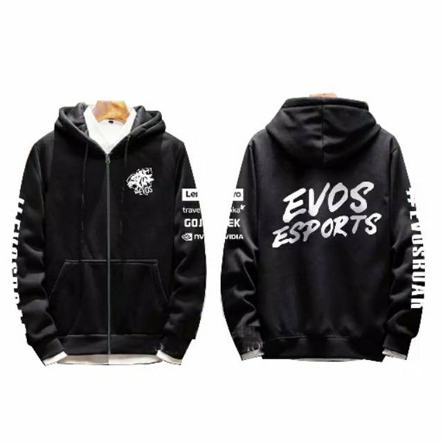 Jaket Hoodie Zipper Evos Esport - EVOS ROAR UNLEASHED2 ALL SIZE JUMBO S M L XL XXL 3XL 4XL
