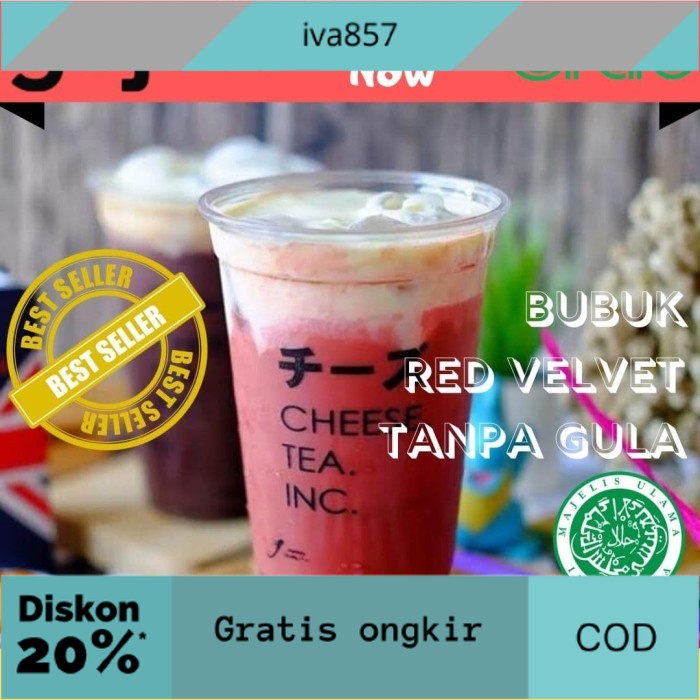 

PROMO PLAIN Red Velvet Powder (Bubuk Tanpa Gula Rasa Red Velvet) GRATIS ONGKIR