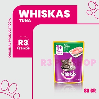 Makanan basah murah untuk Kucing WHISKAS Pouch 80gr All Varian 1dus @24pcs dan @28pcs