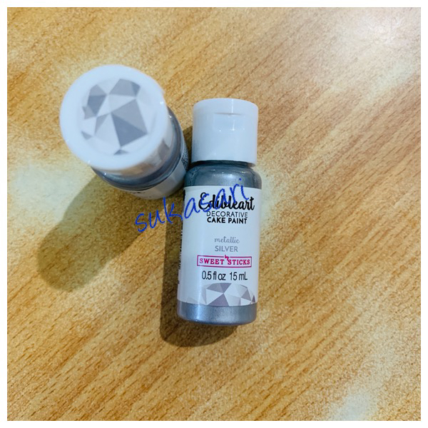 

Edible art paint 15 ML Metallic Silver