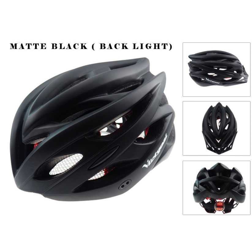 Helm Sepeda EPS PVC Shell Plus Lampu Backlight HS 03 Melindung Kepala Berkualitas Nyaman Digunakan