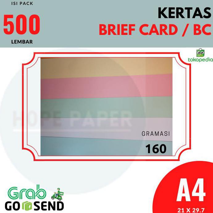 

Kertas Brief Card A4 160 Gsm - 500 Lembar / Kertas Bc / Kertas Gambar - Putih Bengbengstar1