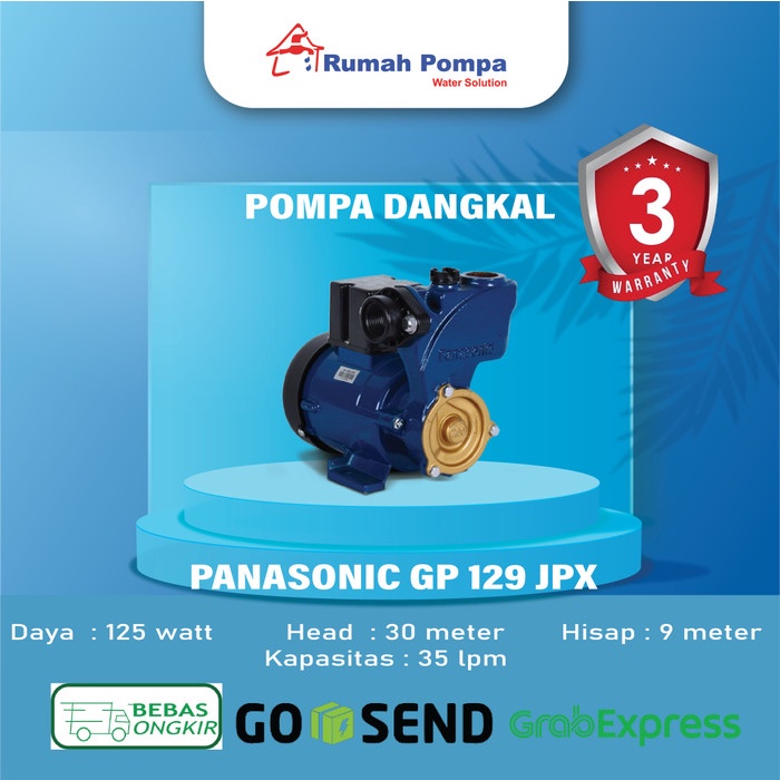 MESIN POMPA AIR PANASONIC GP 129 JPX