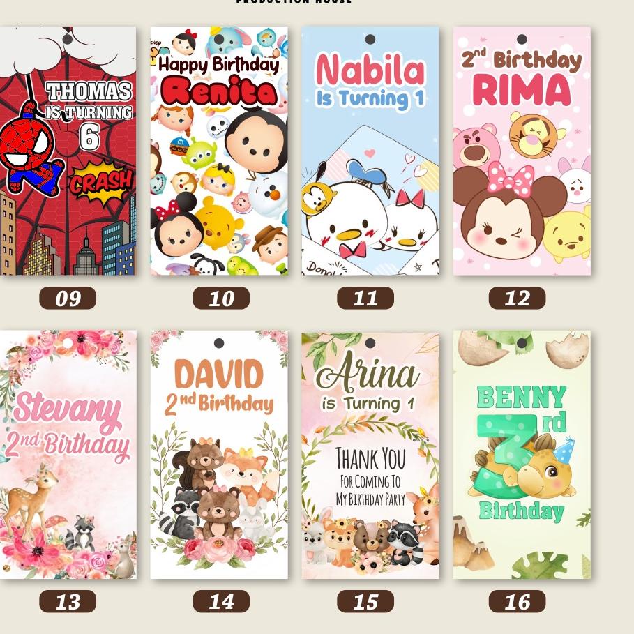 

SALEE!!!!.. Hang Tag Ulang Tahun Anak Tag Ultah Birthday Tag Free Custom Nama