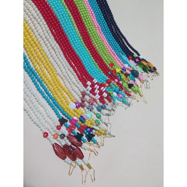 Kalung Masker Strap Masker Mutiara Warna Warni / Tali Masker