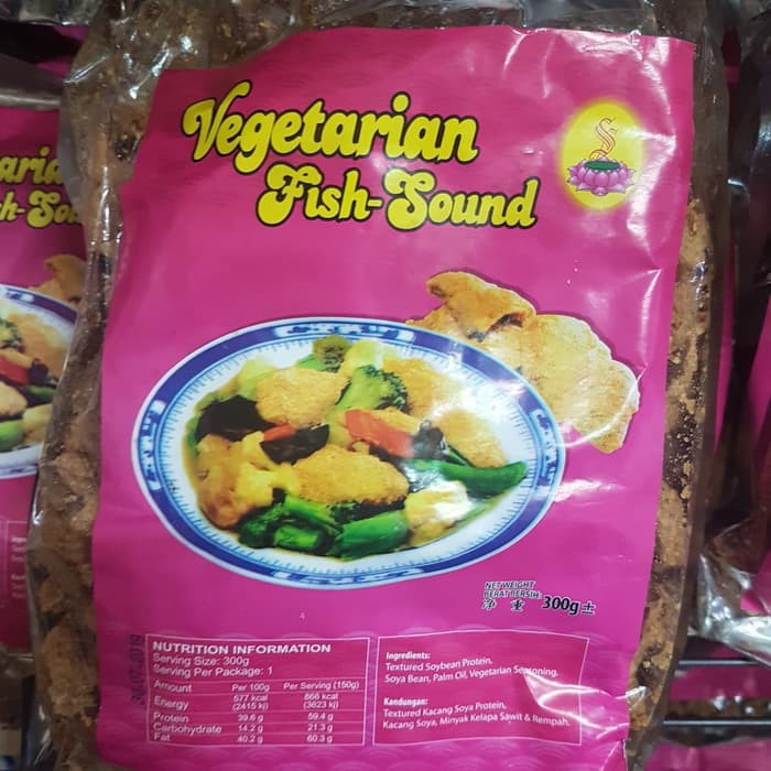 SL Fish Sound Besar - Yi Phio Vegetarian 300gr- Mirip Kikil Vege / Kulit ikan kering