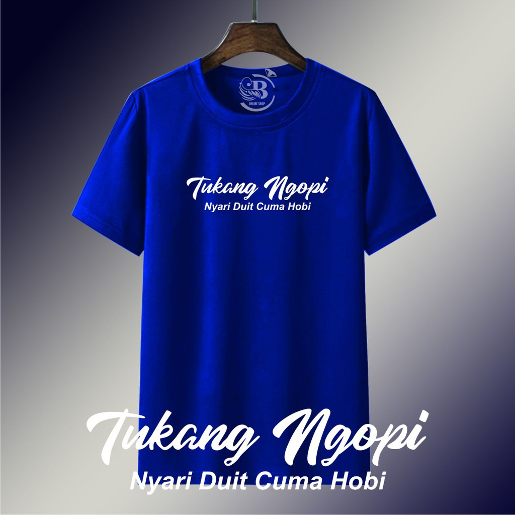 Kaos Distro Pria Lengan Pendek TUKANG NGOPI Kaos Oblong Pria Cotton Combed