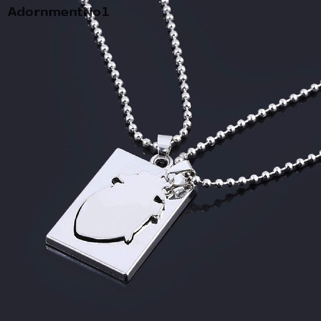 (AdornmentNo1) 2pcs / set Kalung Rantai Liontin Puzzle Anatomi Jantung Untuk Pasangan / Pria / Wanita