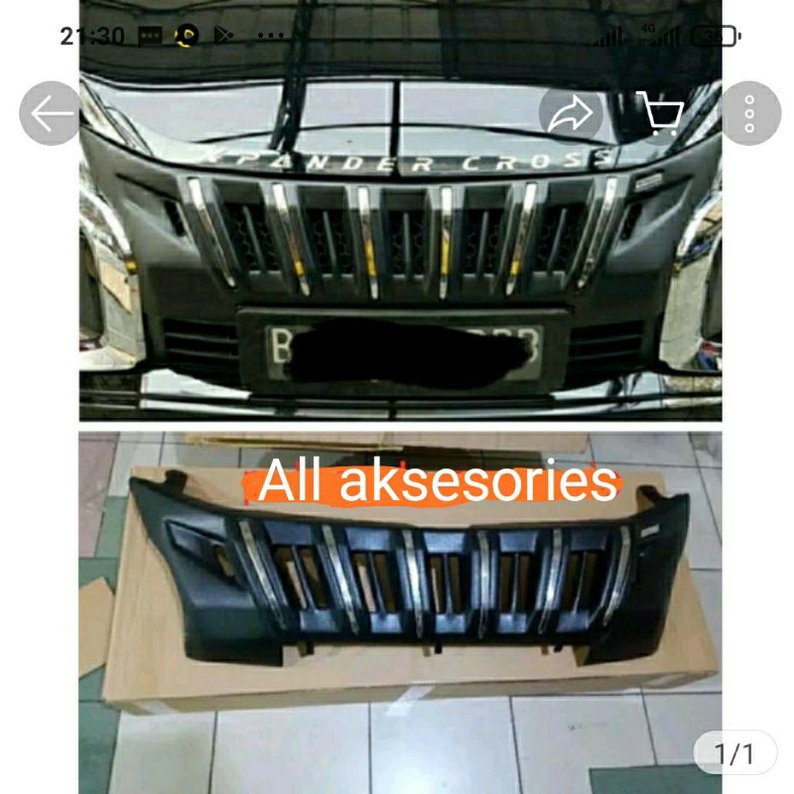 Grill Xpander cross apollo hitam doff