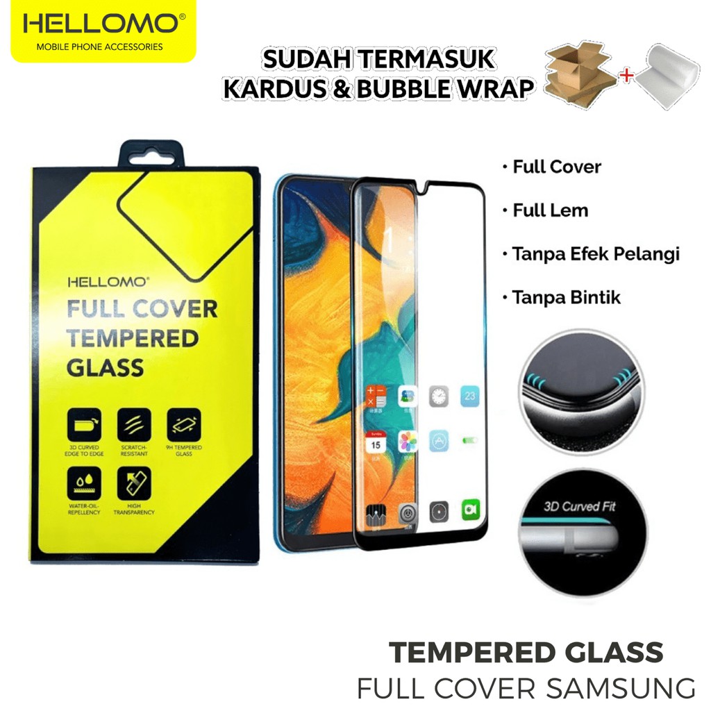 Tempered Glass 5D Samsung A6 A6+ A7 A8 A8+ PLUS 2018 J8 Full Cover Color