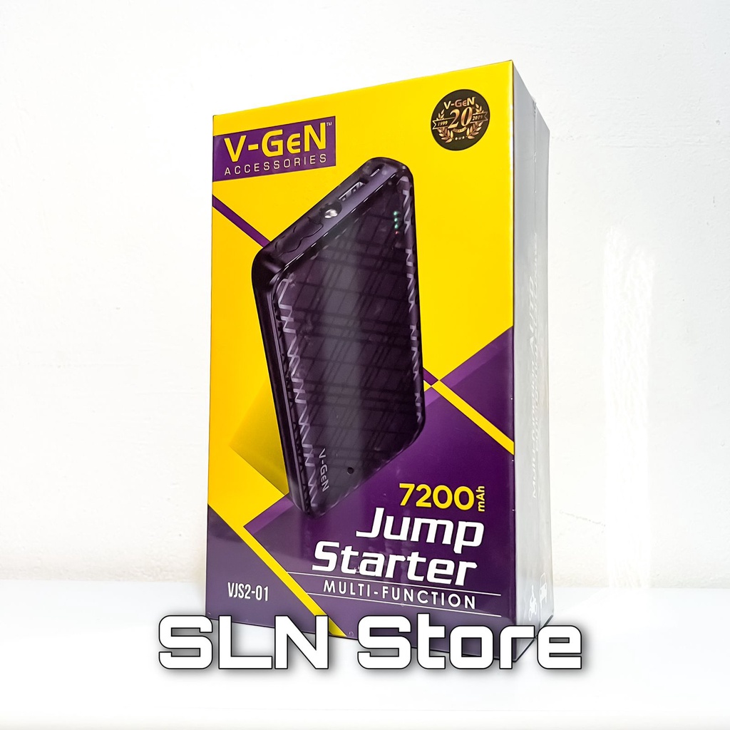 Jumper Aki 7200mAh V-GeN Jump Start Aki Mobil Vgen Powerbank Starter Power Bank