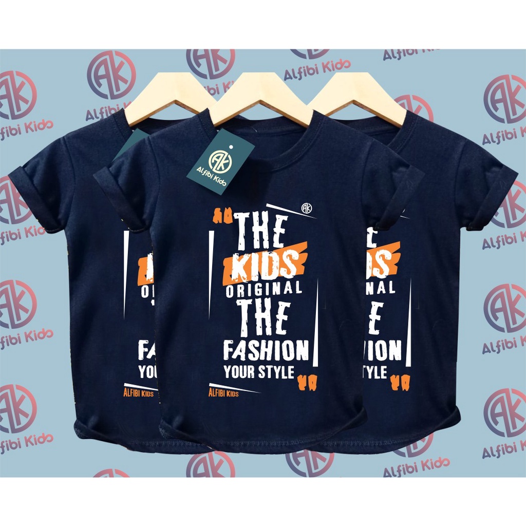 ALFIBI KIDS - Kaos Anak NAVY - Baju Anak Laki Laki - Baju Kaos Anak Murah