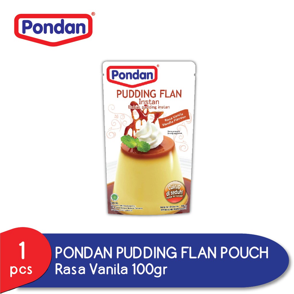 Pondan Puding flan vanilla Pouch 100g | Shopee Indonesia