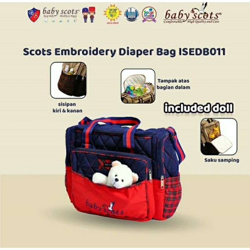 jsd/Tas Besar Baby Scots + Boneka ISEDB011