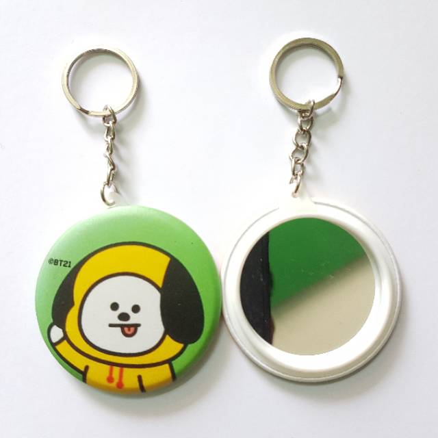 BT21 Keychain mirror gantungan kunci cermin kpop bangtan boys jungkook jimin suga jhope taehyung